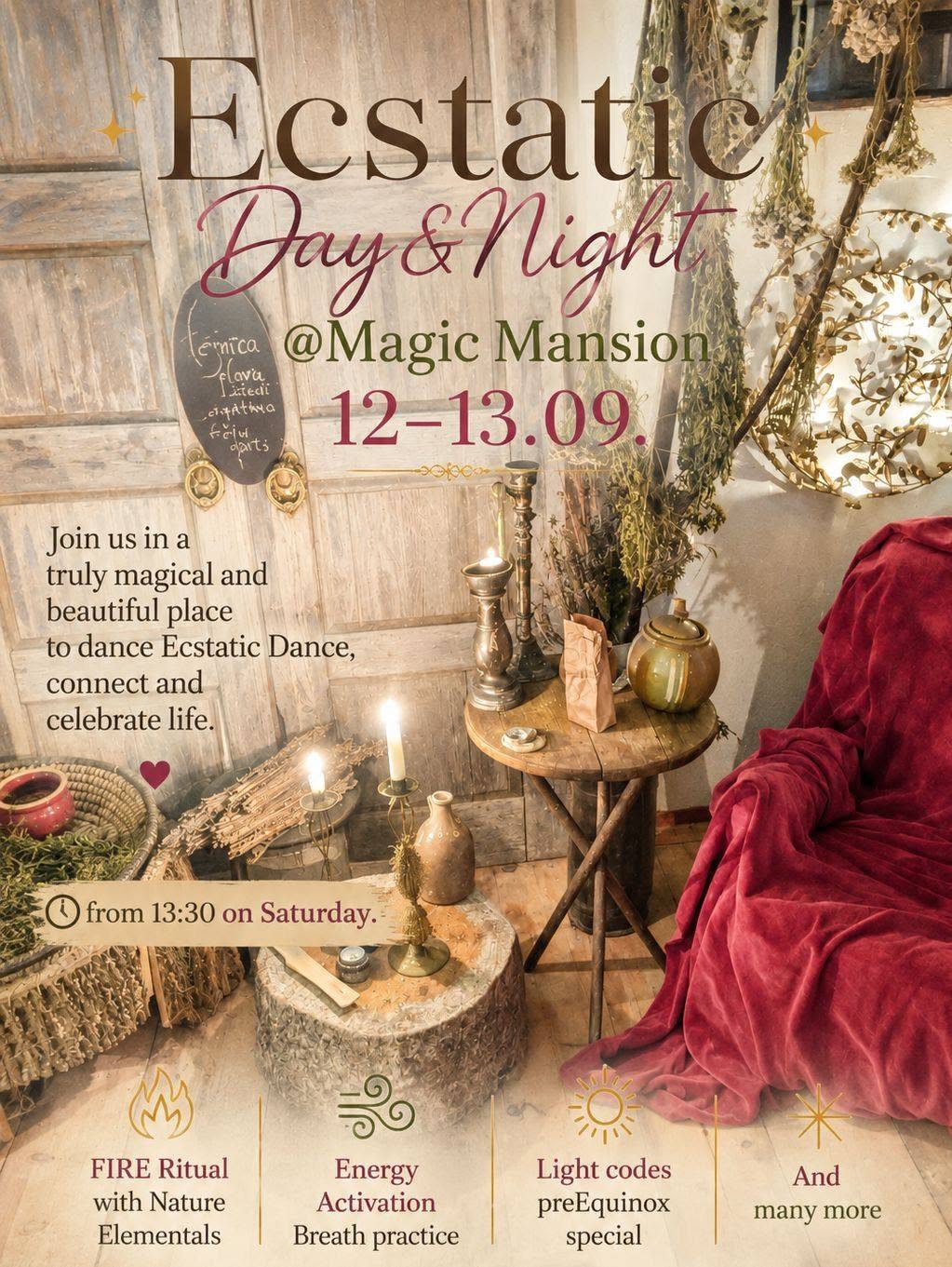 Ecstatic Day&Night @Magic Mansion 12 13 September 👋