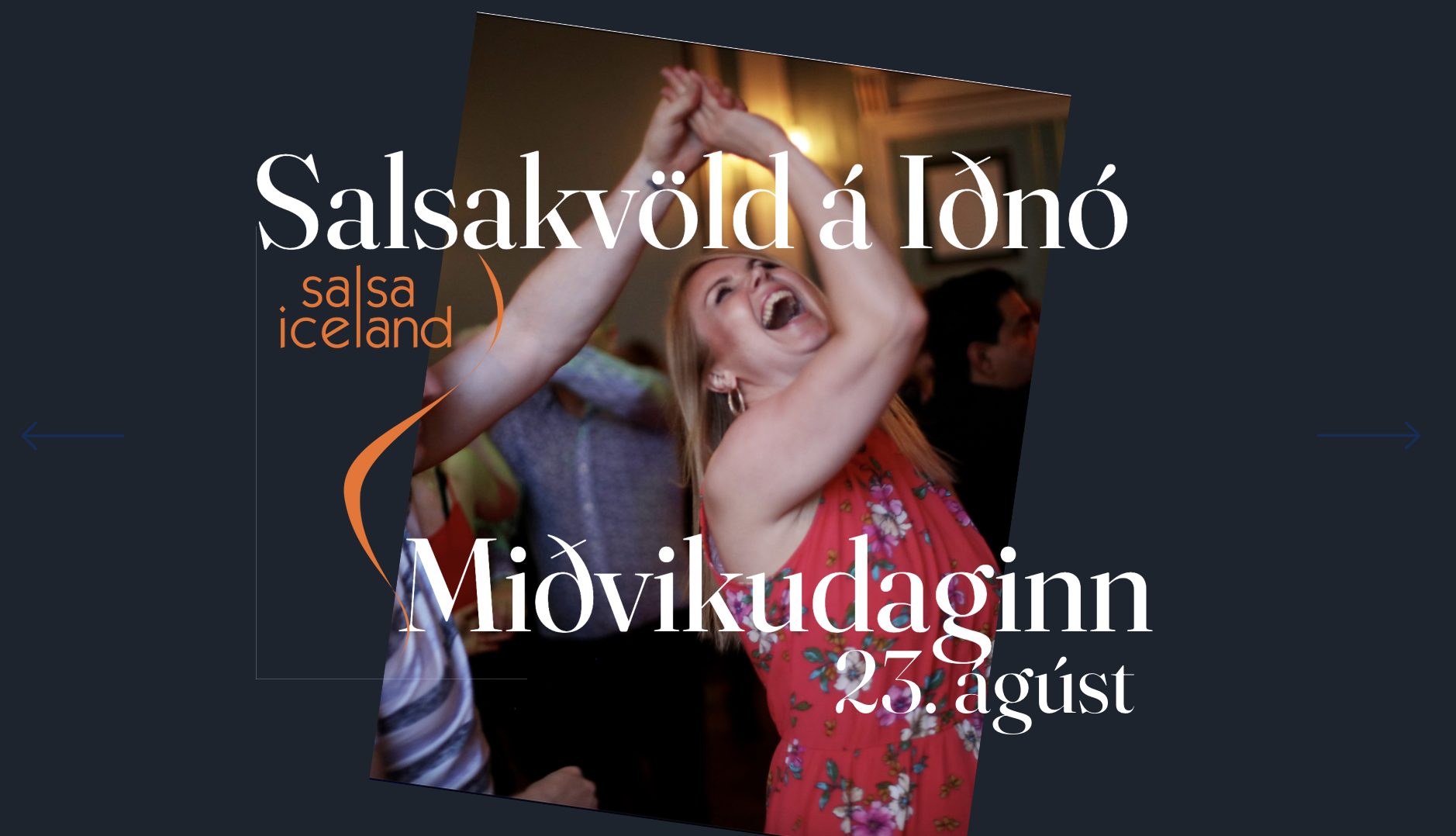 SalsaIceland salsakvöld með ókeypis prufutíma fyrir byrjendur kl. 19:00-20:00