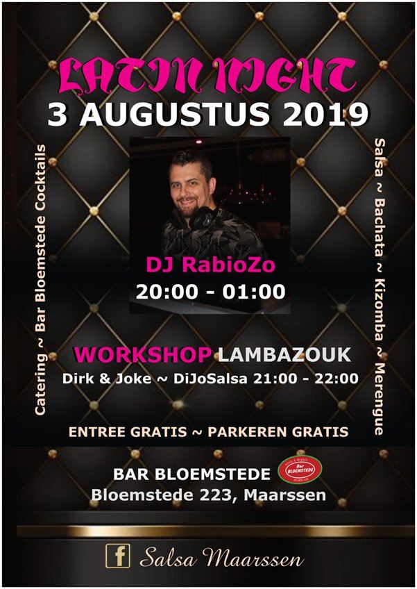 Salsa Maarssen Latin Night met DJ RabioZo & WS Lambazouk