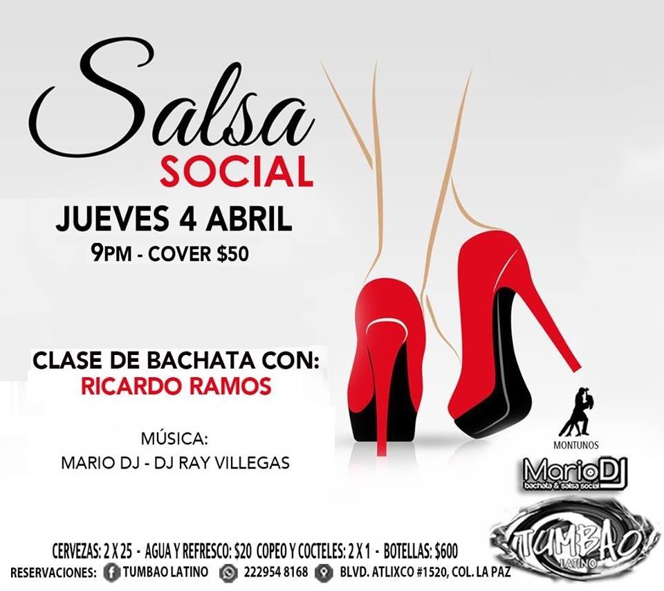 Jueves Salsero_Mario DJ Salsa 4 Abril 9 pm Tumbao Latino