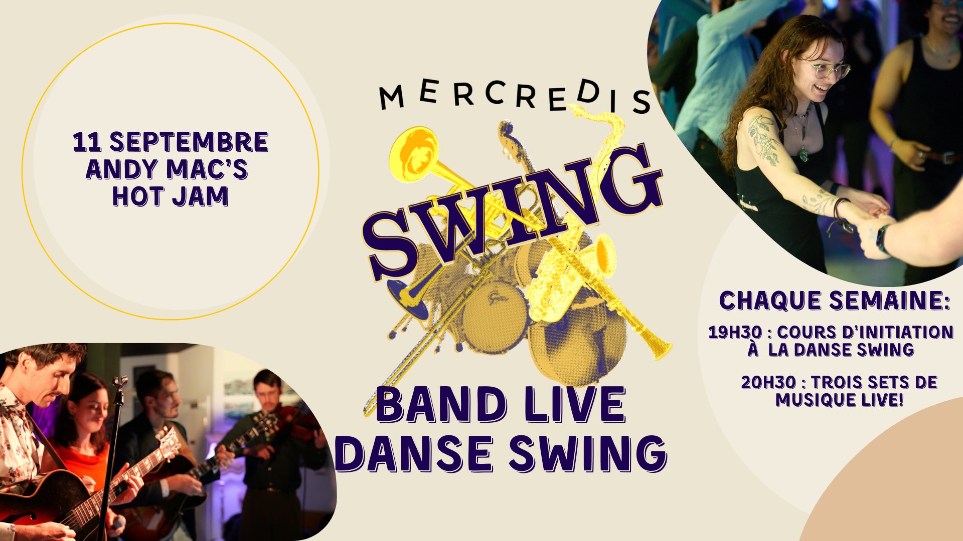Soirée spéciale aux Mercredis swing avec le Andy Mac's Hot Jam!