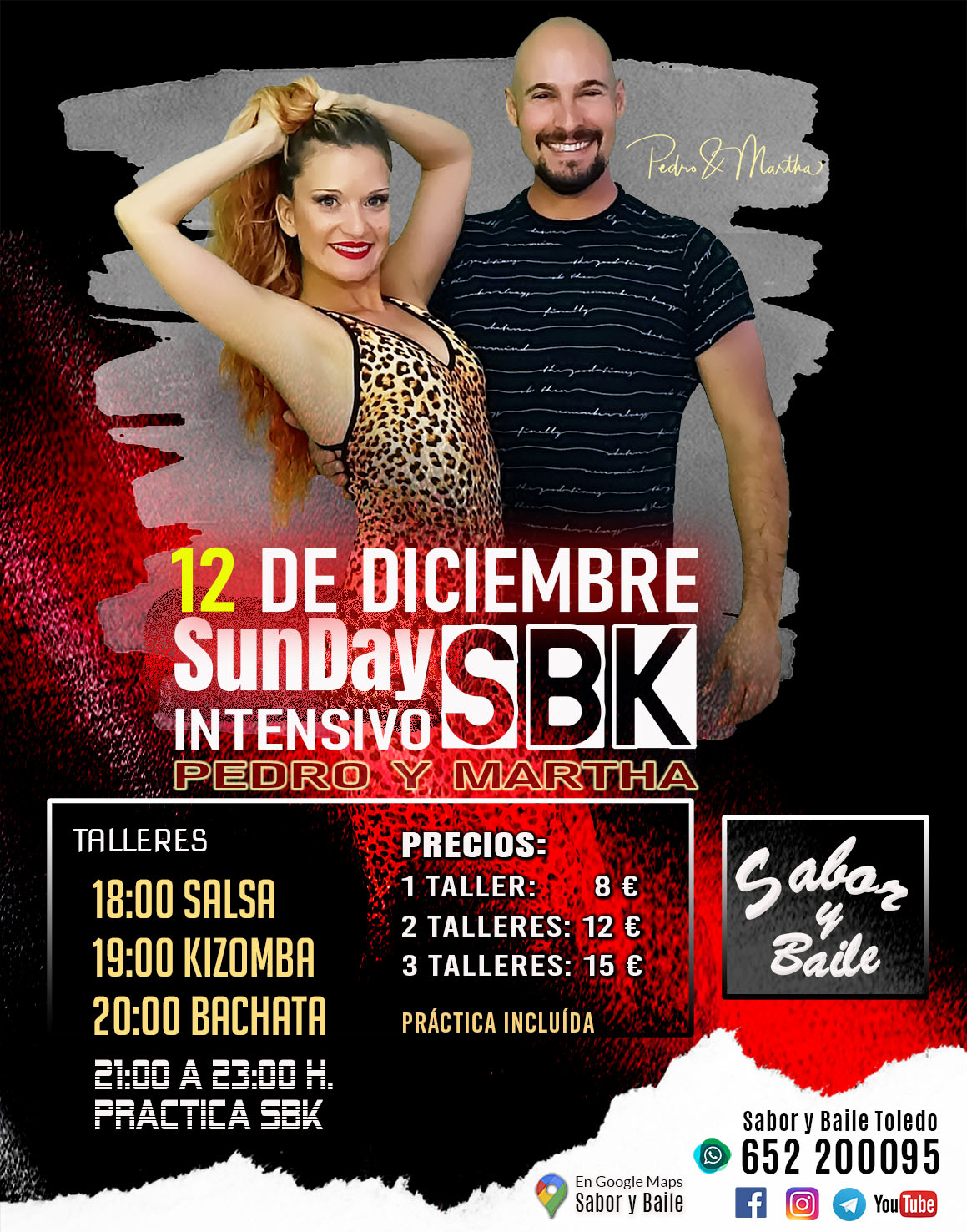 Sunday SBK. Intensivo con Pedro y Martha, en Sabor y Baile