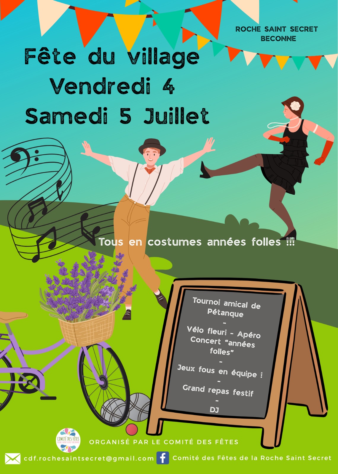 Smokin' Jive + initiation Lindy Hop @ Fête du village Roche St Secret