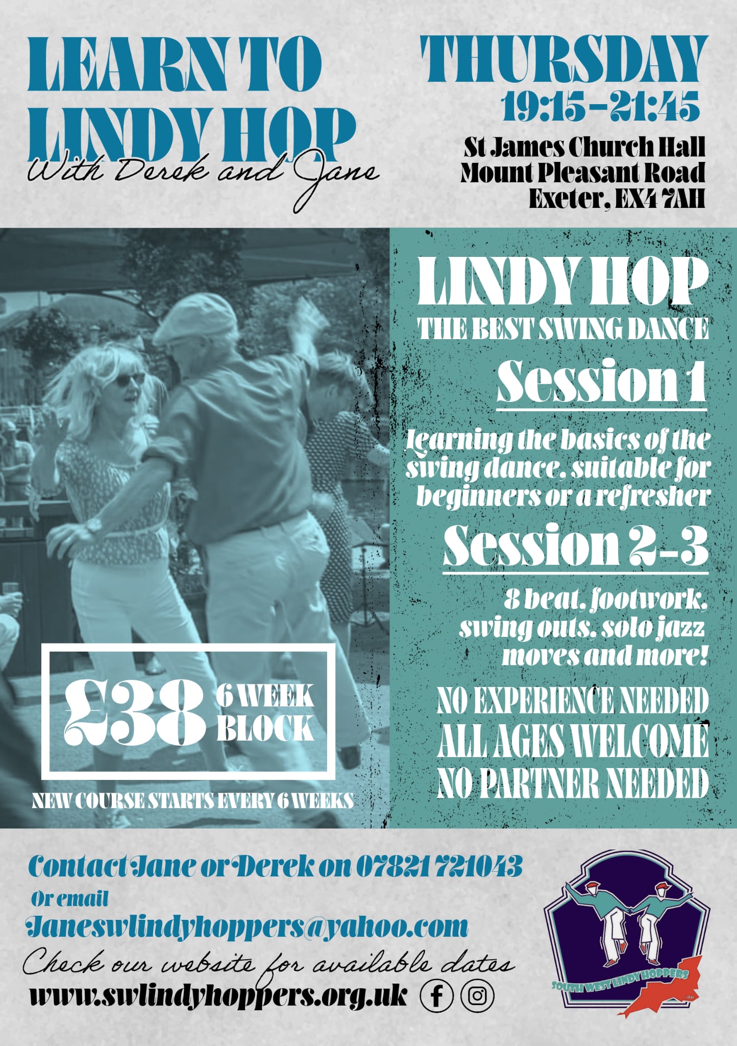 Learn to Lindy Hop in Exeter - New 6 week block