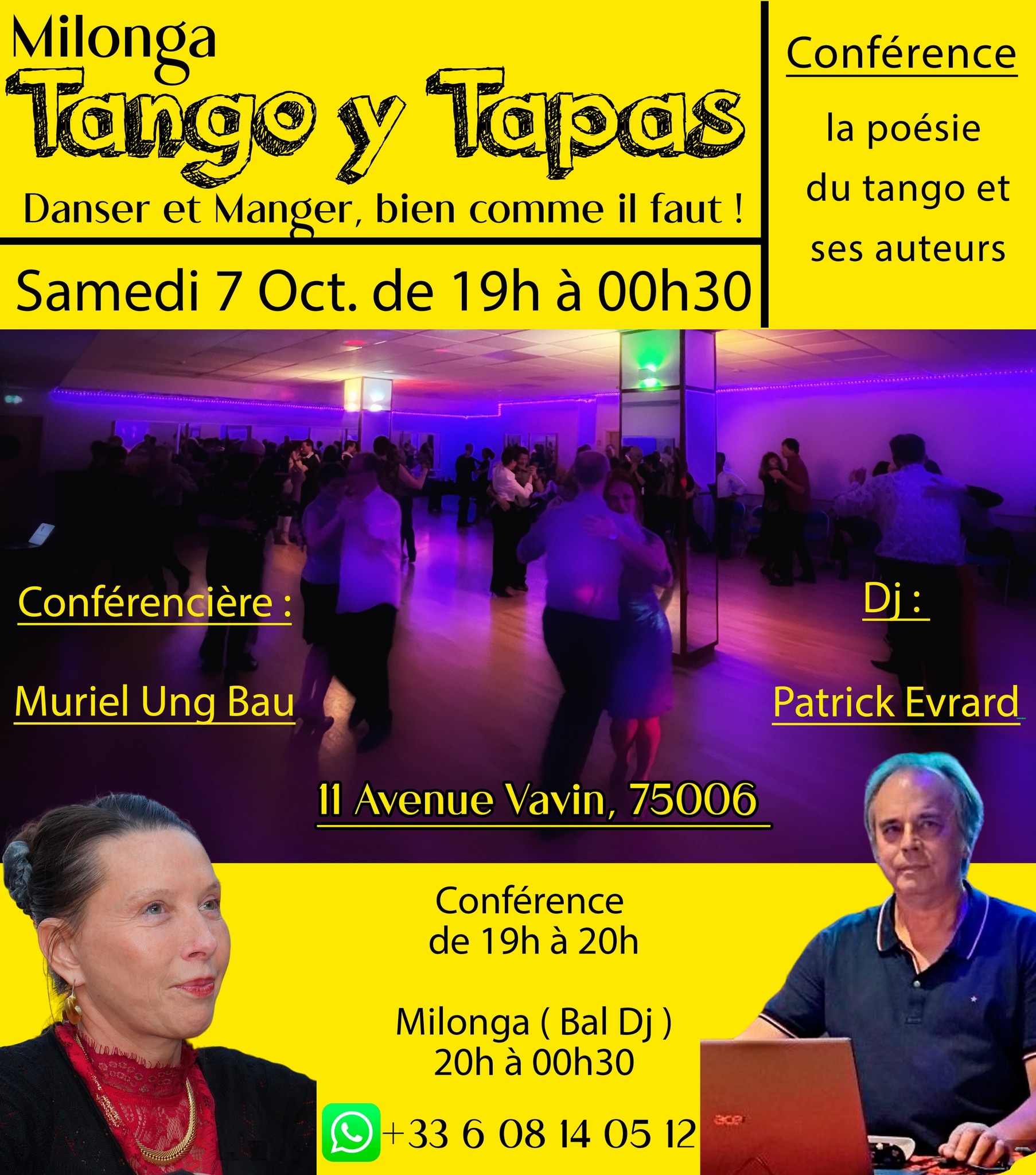 Milonga Tango y tapas ce soir !