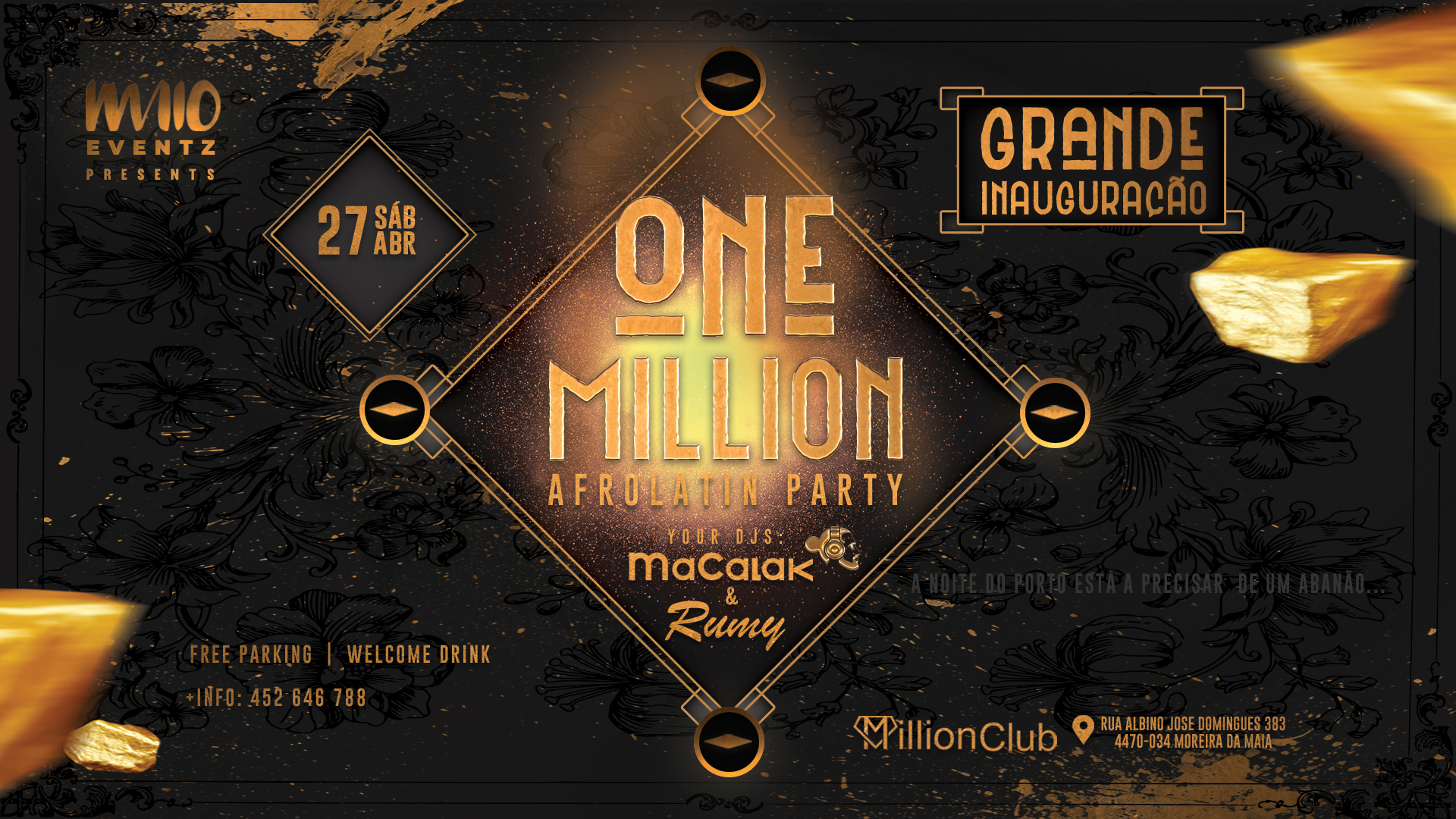 27ABR - ONE MILLION Afrolatin Party - INAUGURAÇÃO