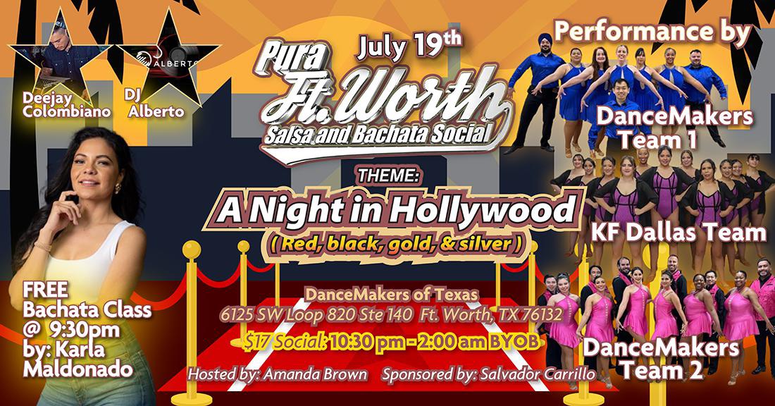 Pura Ft. Worth Salsa & Bachata Social July 19th