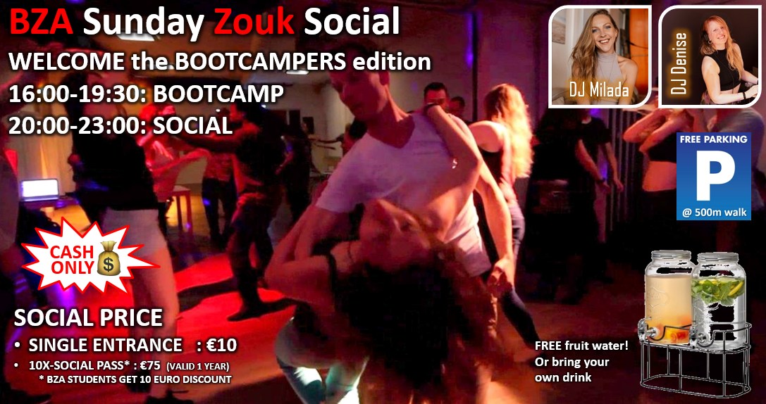 β·ββΆ Sunday Zouk Social -Sep 28- Welcome the Bootcampers edition!