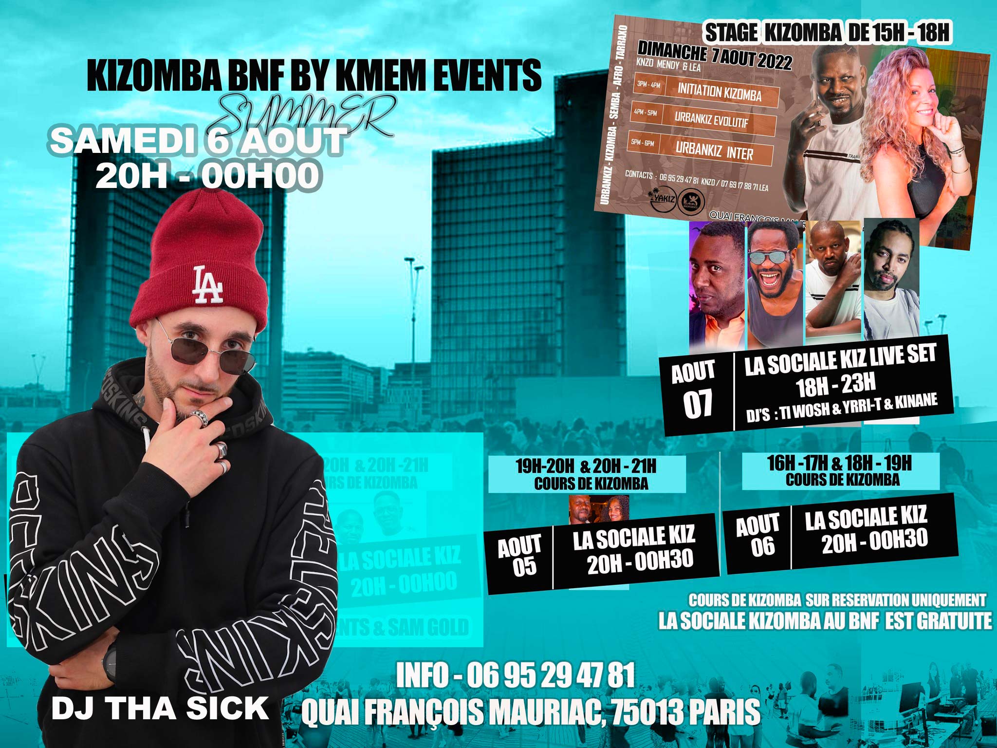 LA SOCIALE GRATUITE - KIZOMBA BNF BY KMEM EVENTS & SAM GOLD-DIMANCHE 24 JUILLET 2022