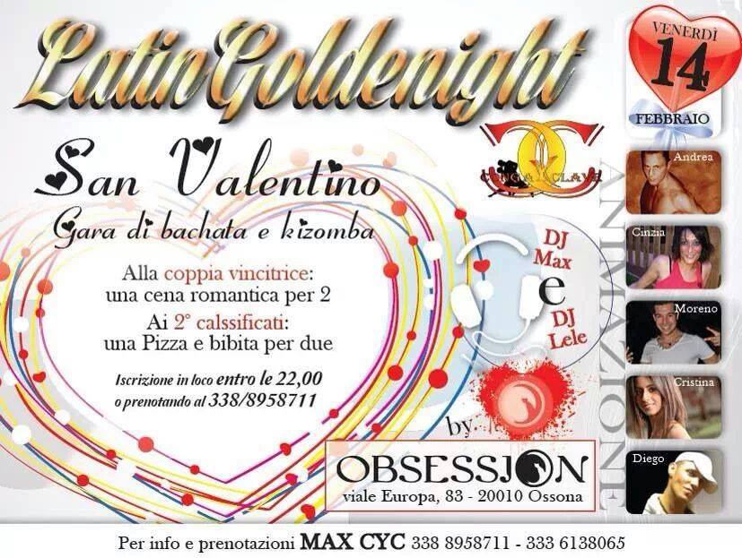 VENERDI' SAN VALENTINO LATINO OBSESSJON