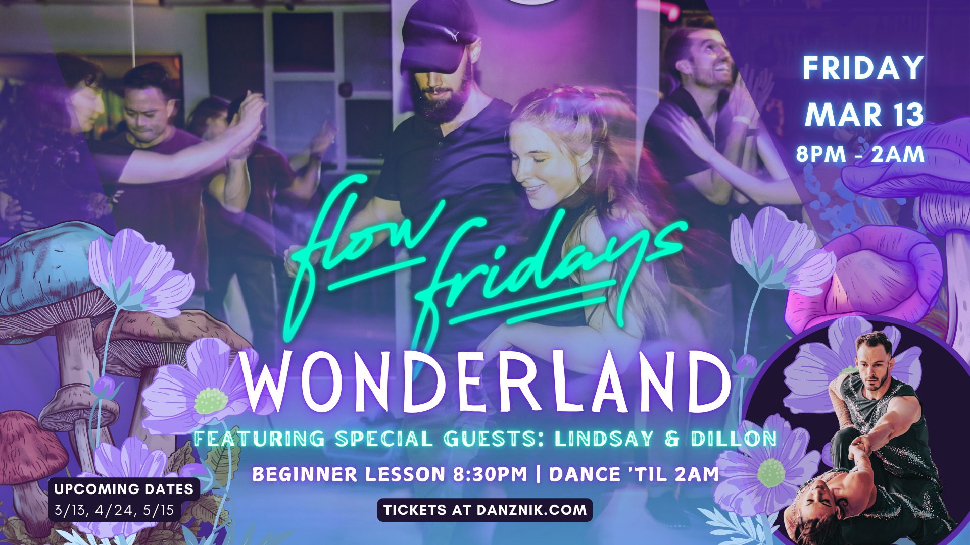 Flow Fridays: Wonderland ft Lindsay Mistretta & Dillon Luther • DJs Bekah + Jes • Intro: Jes Dario