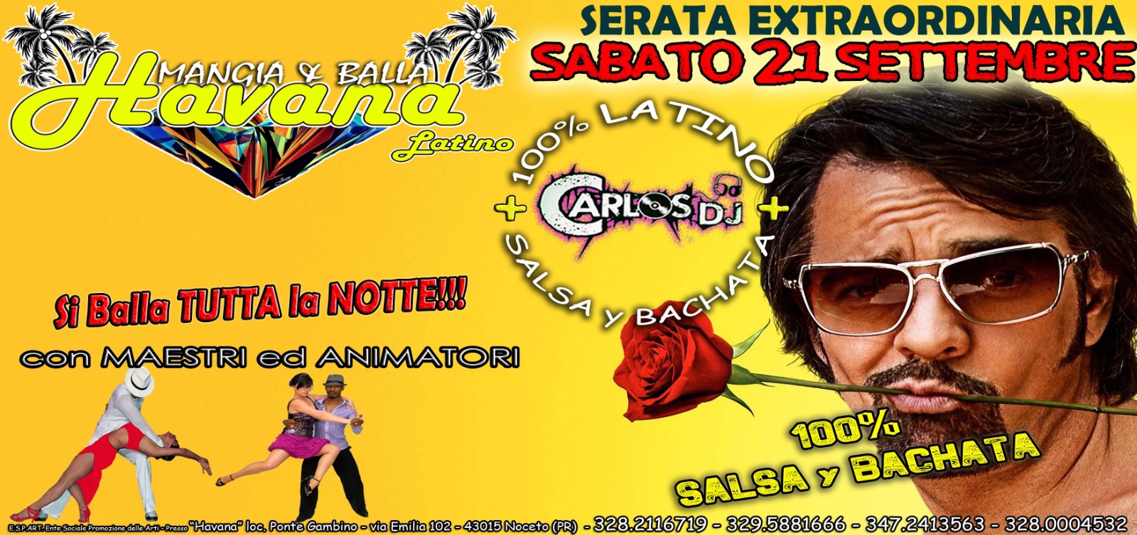 Sabato Extraordinario Havana Latino- Dj Carlos & 100% Ballo