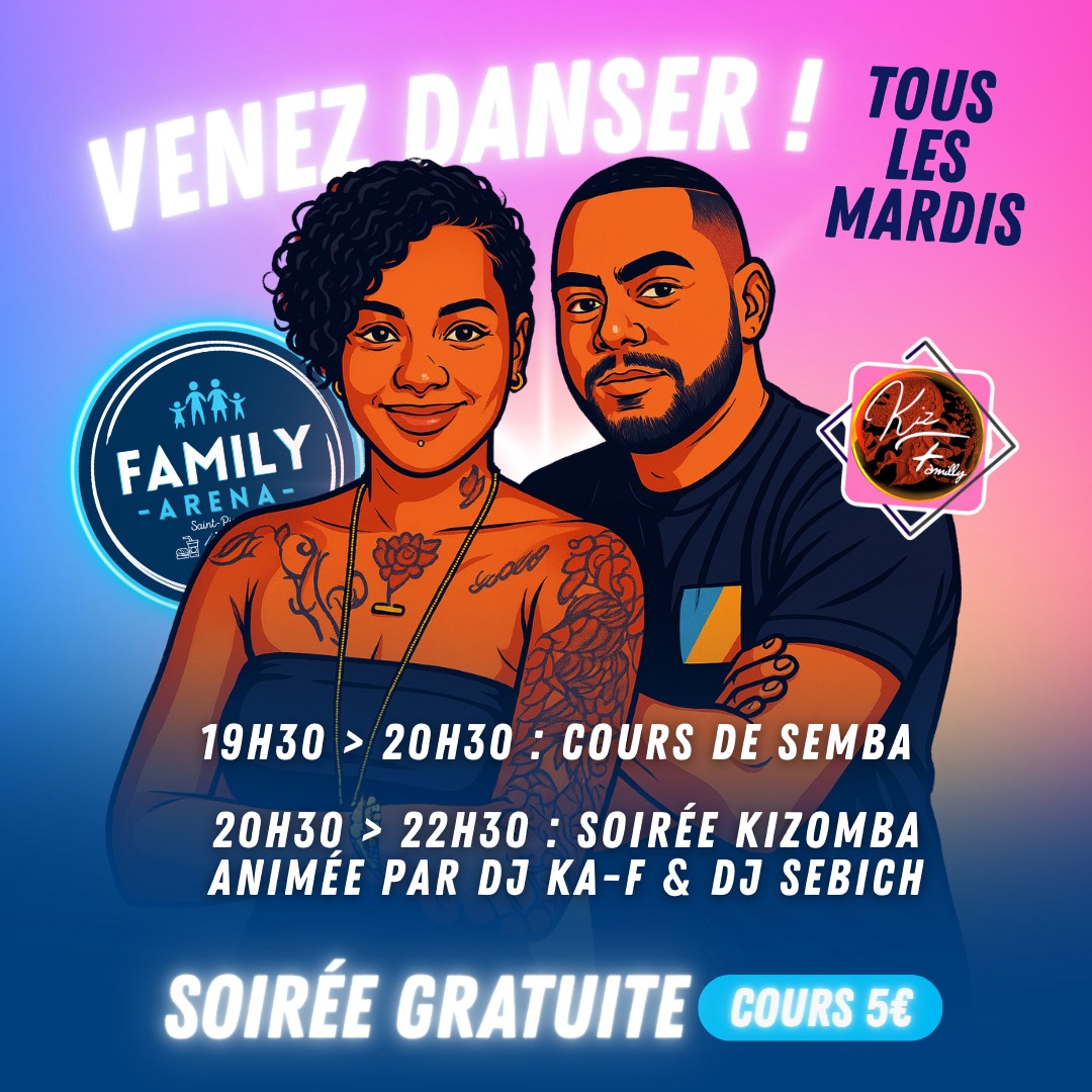 Cours de Semba et soirée Kizomba tous les mardis