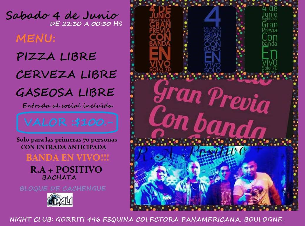 Night Club . Vuelve La Previa Mas Esperada Con Banda En Vivo Mas Social
