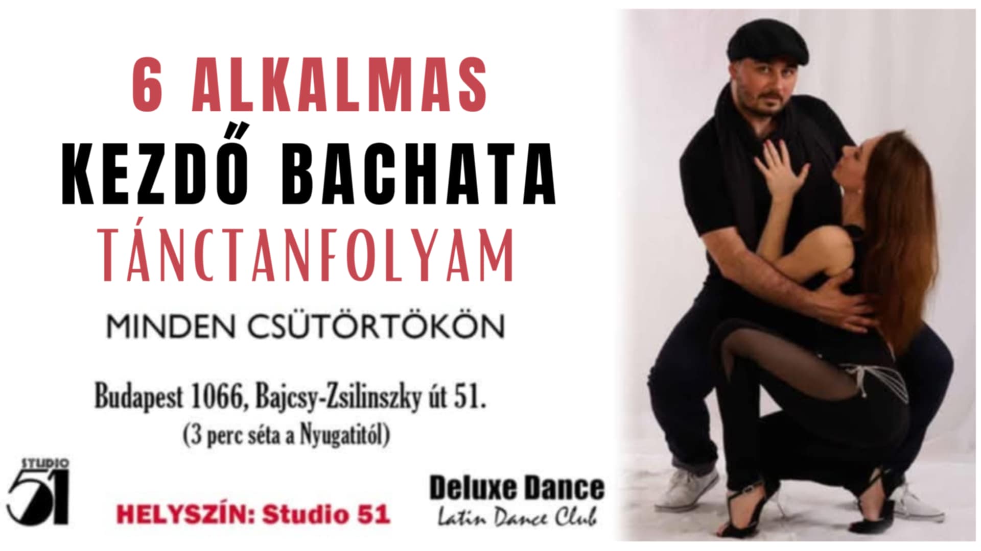 INGYENESEN KIPRÓBÁLHATÓ 6 ALKALMAS KEZDŐ BACHATA TÁNCTANFOLYAM A NYUGATINÁL!!
