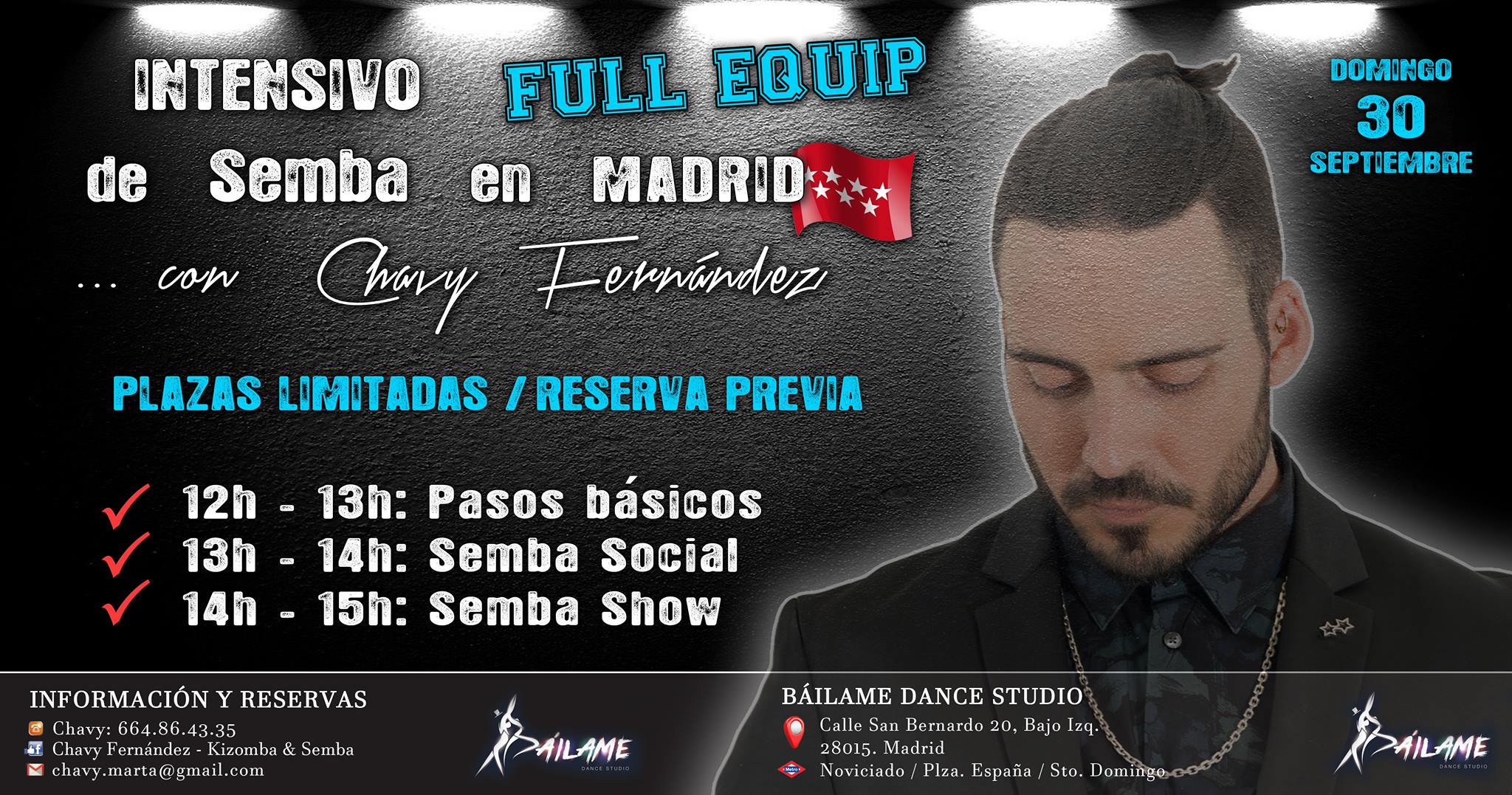 Intensivo FULL EQUIP de Semba con Chavy Fernández en Madrid