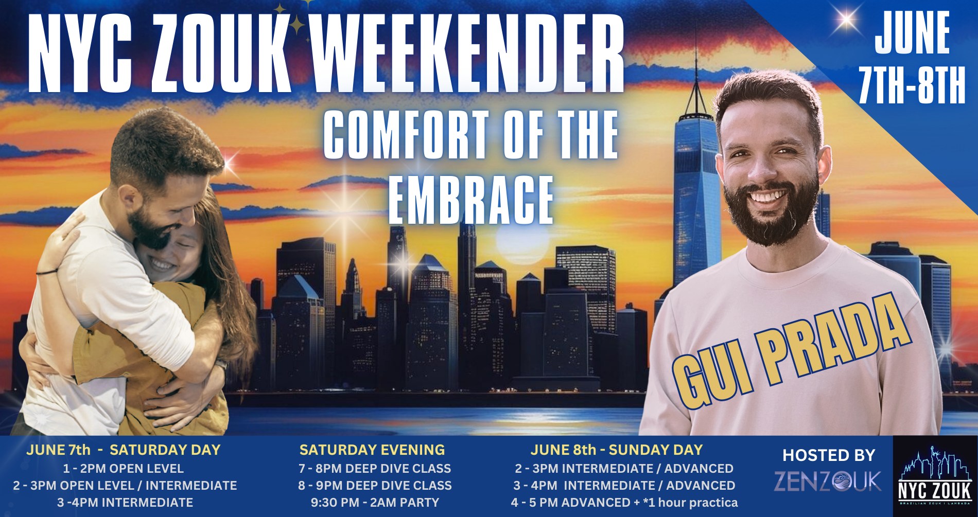 NYC ZOUK WEEKENDER - COMFORT OF THE EMBRACE - GUI PRADA IS BACK IN NEW YORK!! JUNE7th - 8th