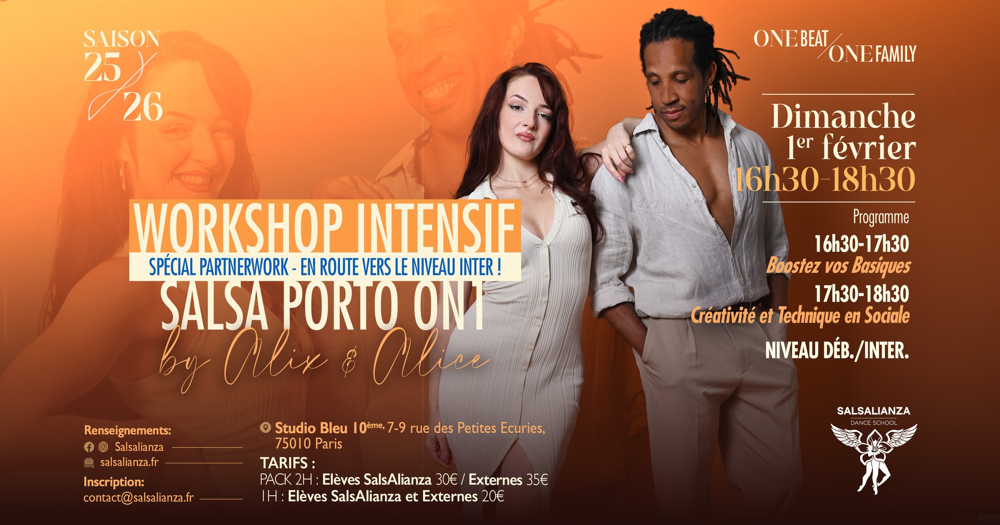 WORKSHOP INTENSIF SALSA ON1 By Alice et Alix, Ed. En route vers le niveau inter💪🏼