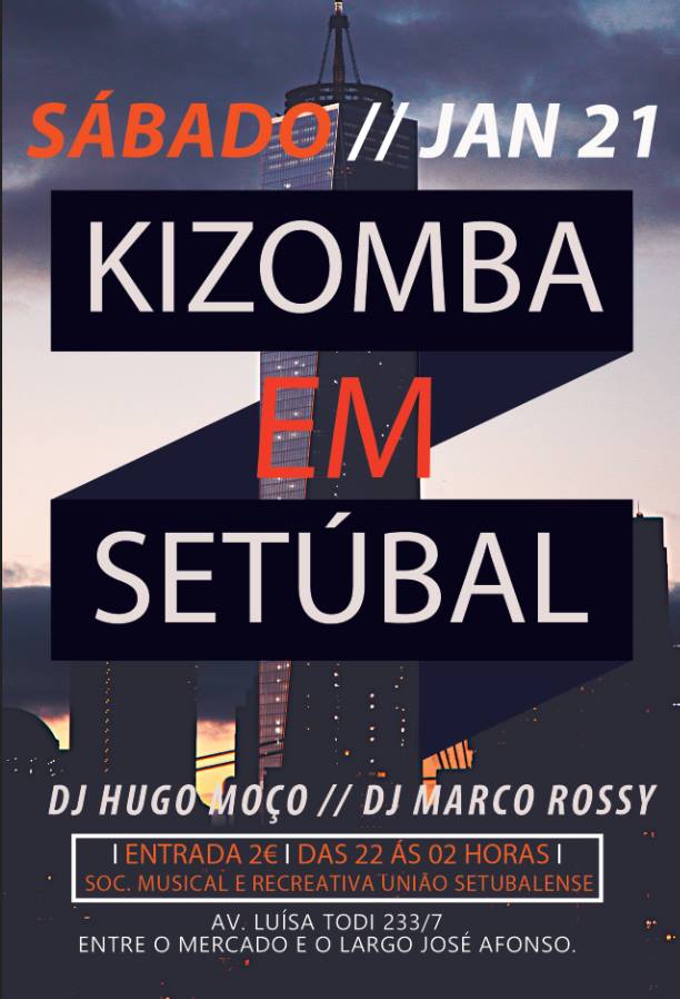 Kizomba em Setúbal Sábado 21 Jan