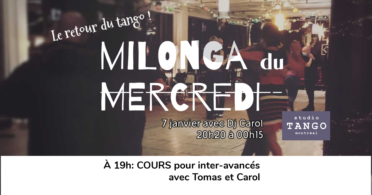Milonga du Mercredi : 7 janvier