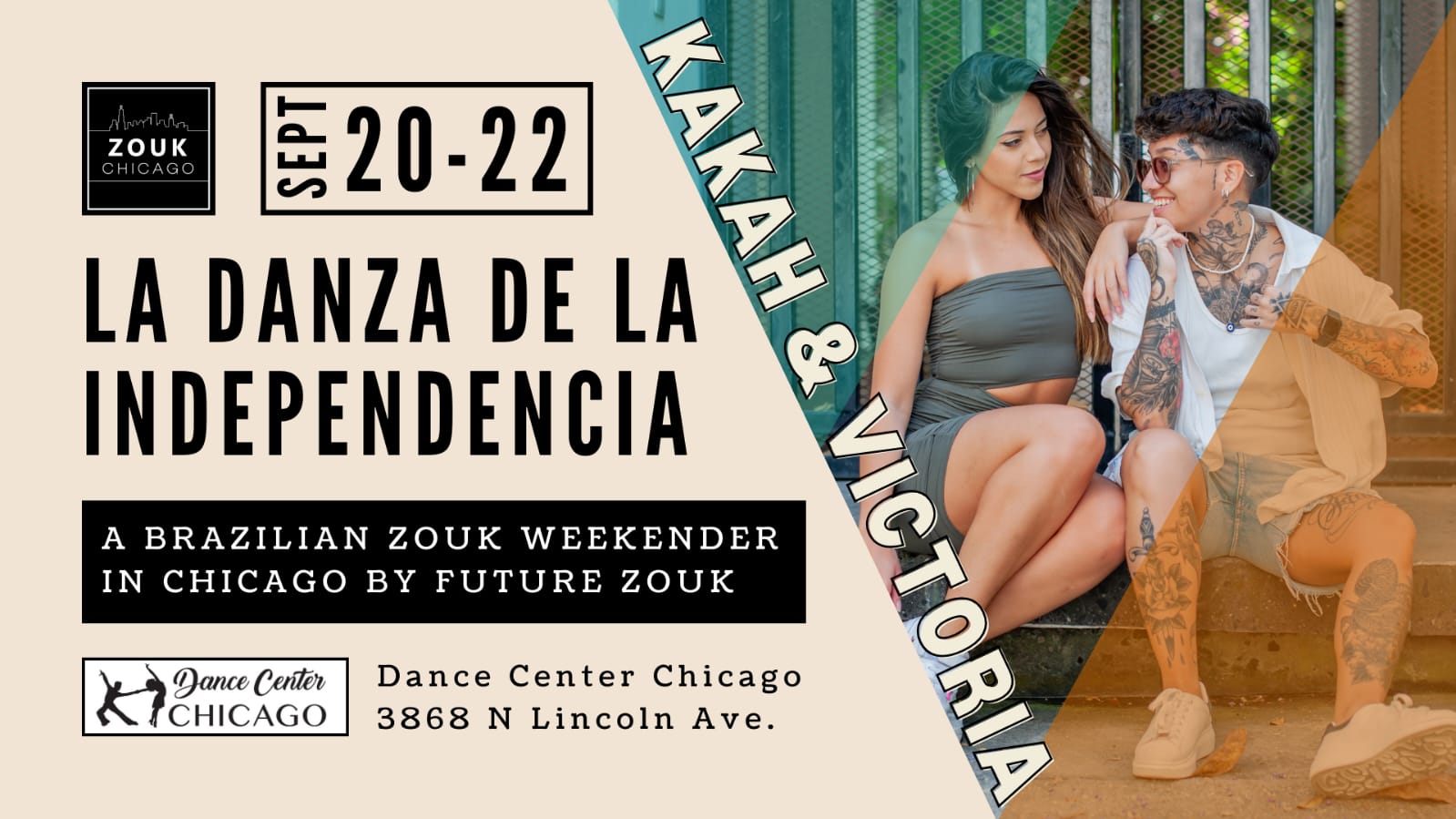 Kakah & Victoria: La Danza de la Independencia, a Chicago Brazilian Zouk Weekender