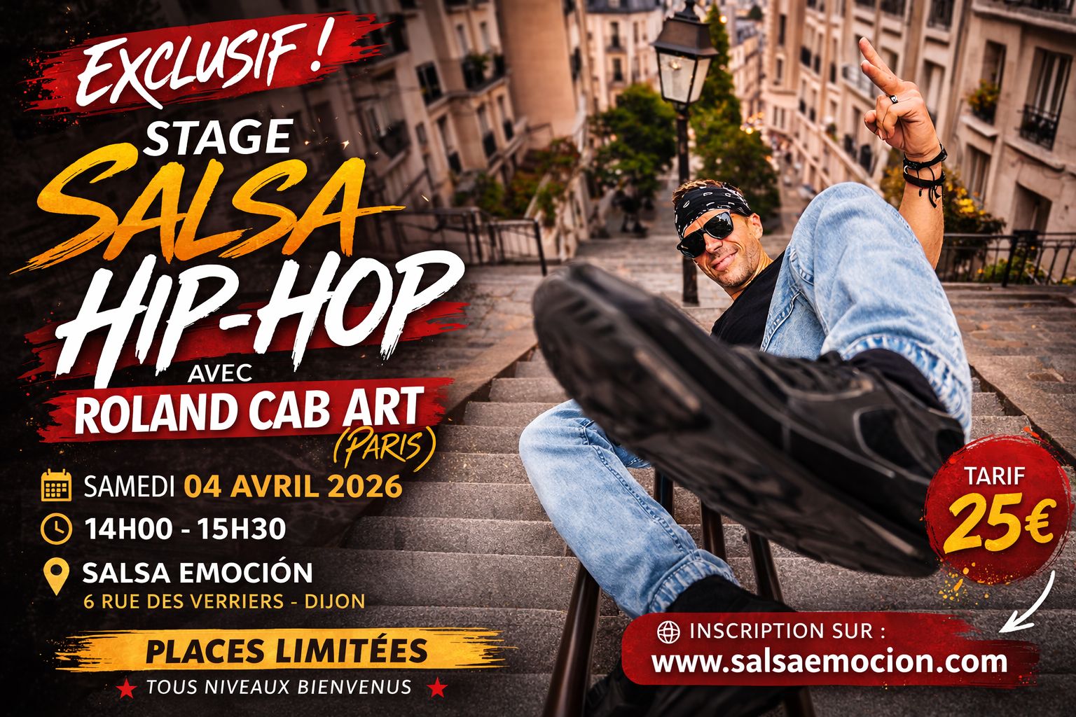 Stage de Salsa Hip-Hop avec Roland "Roh" Cab Art