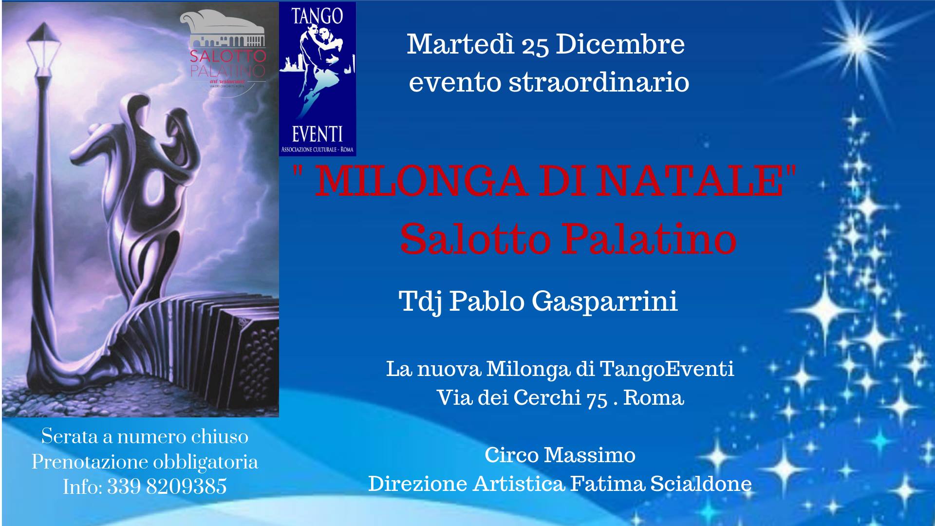 Mart. 25 Milonga DI Natale Salotto Palatino Tdj Pablo Gasparrini