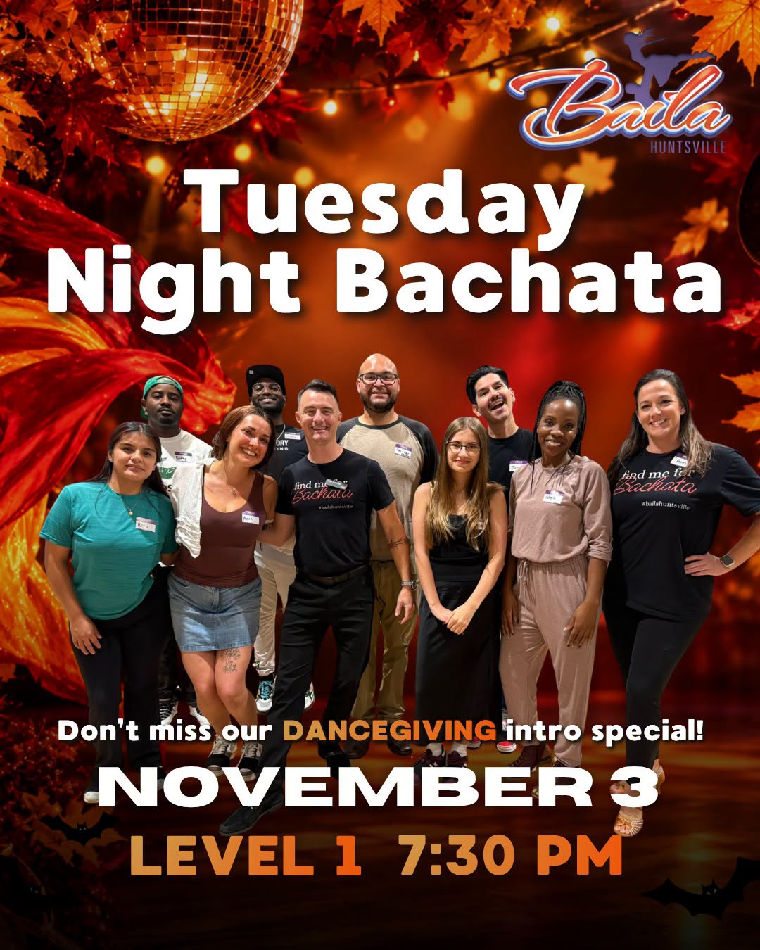Tuesday Night Bachata! Dancegiving Season 💃🕺