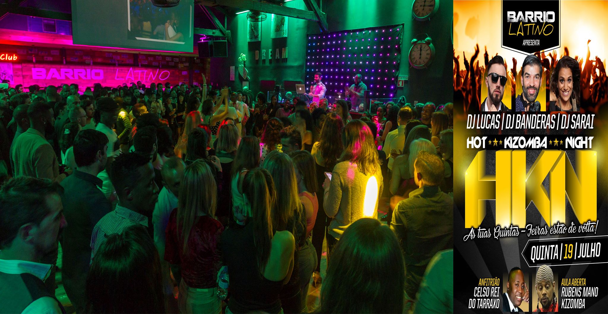 HOT Kizomba NIGHT - Quinta 19 JULHO no Barrio Latino