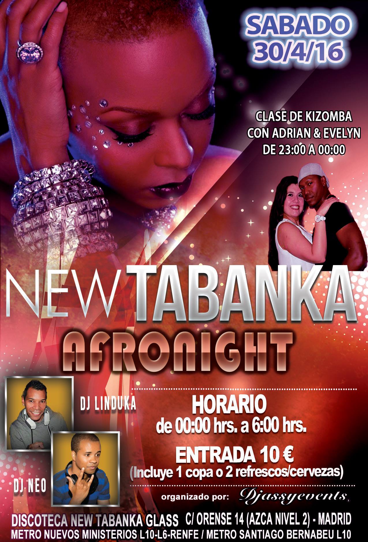NEW TABANKA GLASS - AFRONIGHT - SABADO 30 DE ABRIL DE 2016