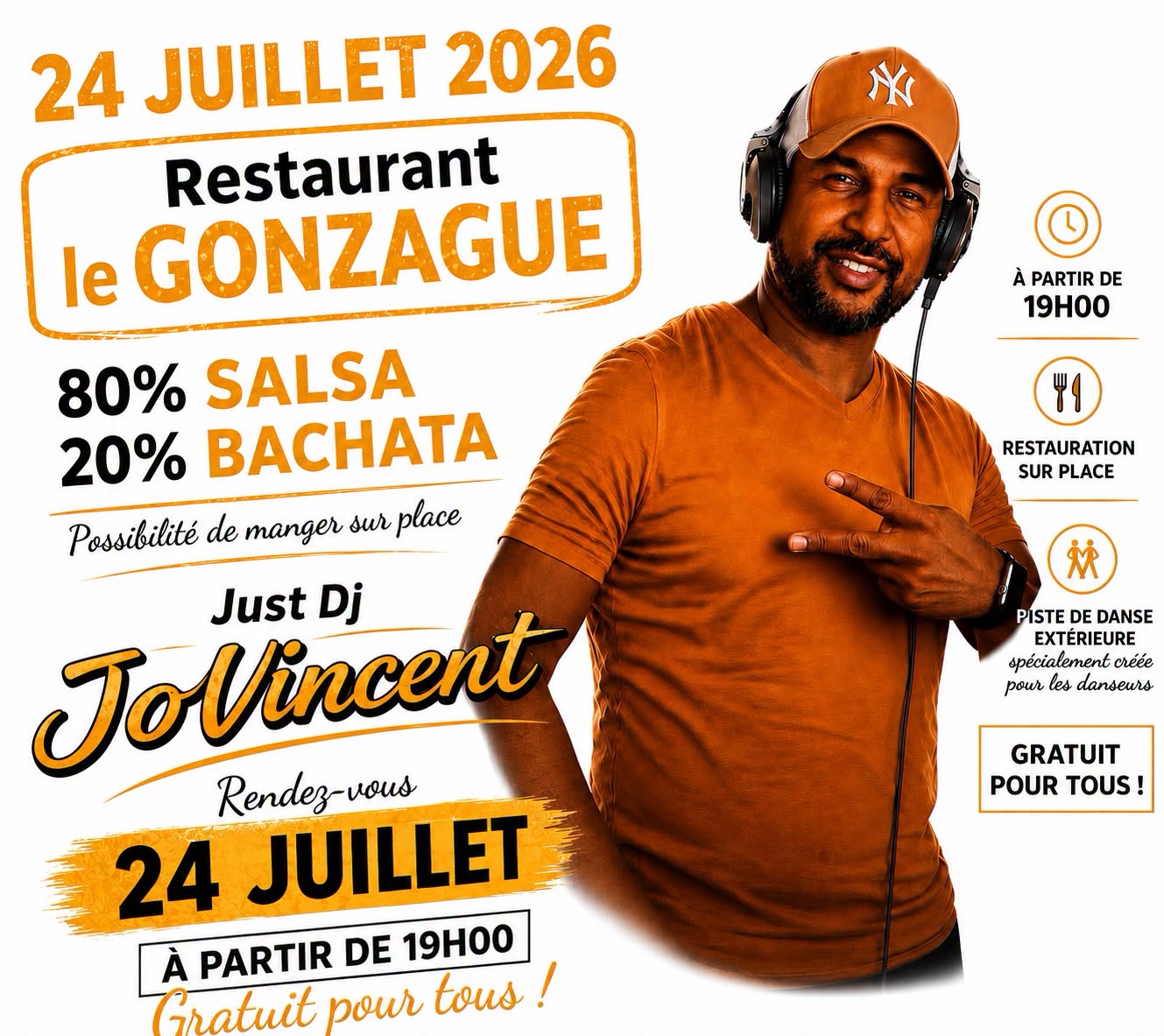 Les rdv latino au bistrot Gonzague : soirée salsa bachata & latino avec DJ JOvincent