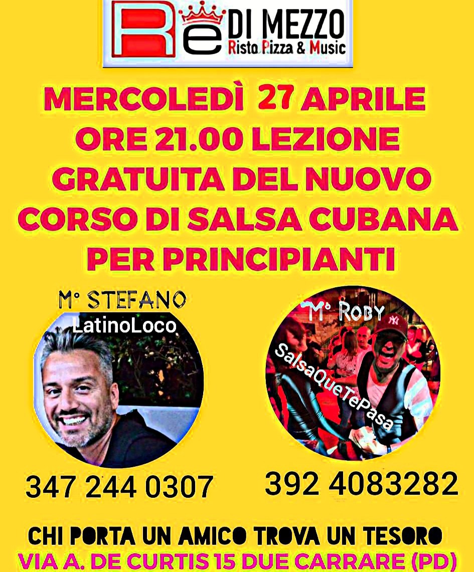 LEZIONE GRATUITA DI SALSA CUBANA PER PRINCIPIANTI