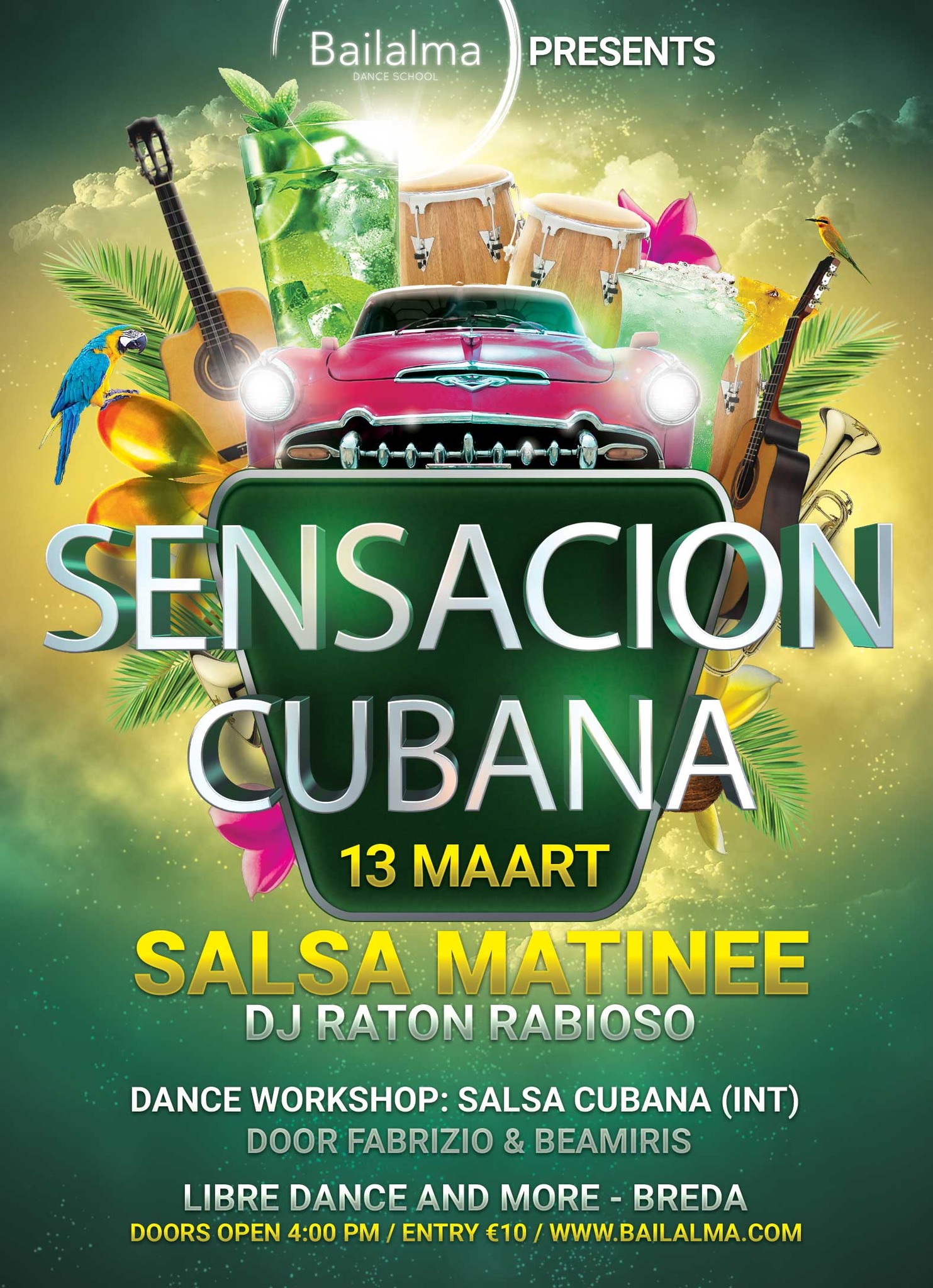 Sensacion Cubana “Cubaanse salsa matinee” 8 september, 2019