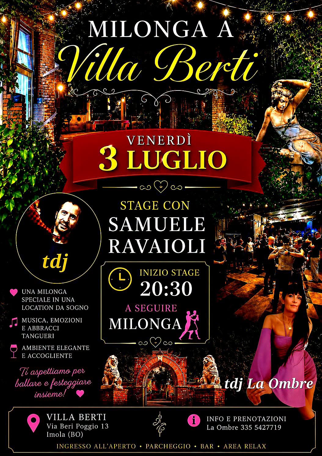 MILONGA A VILLA BERTI STAGE DI SAMUELE RAVAIOLI TDJ LA OMBRE