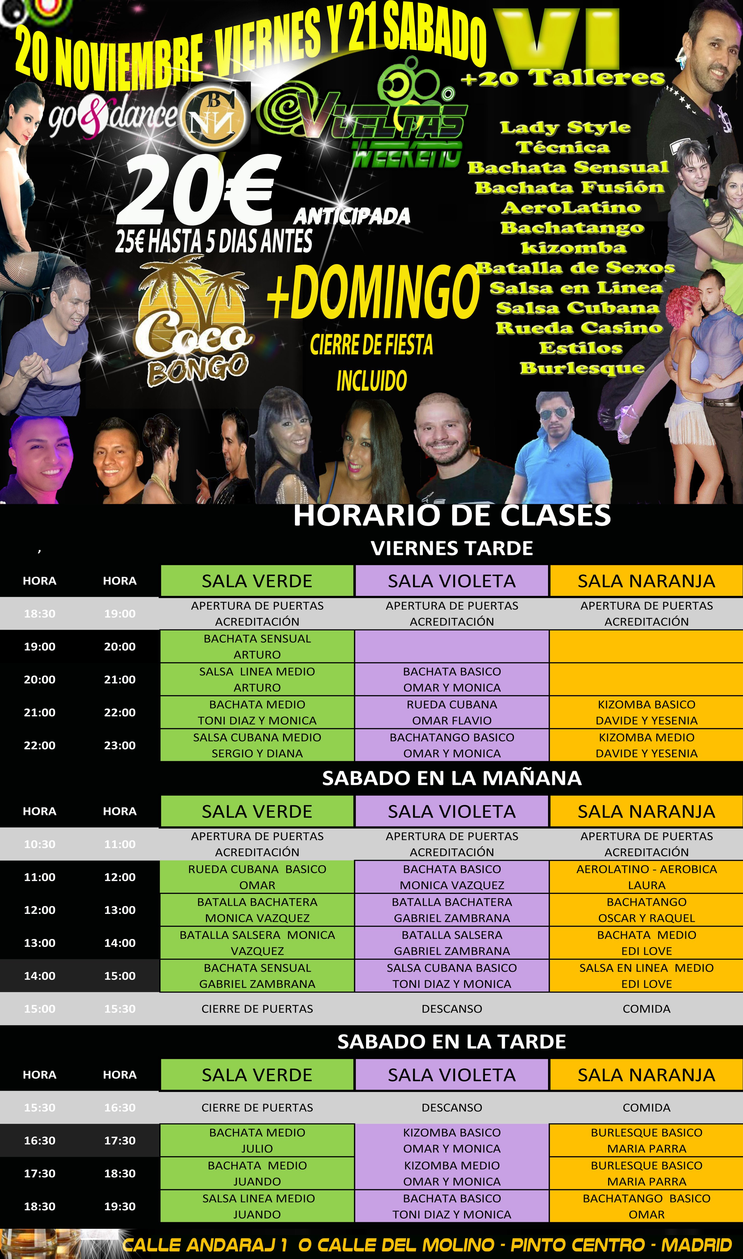 IV WEEKEND VUELTAS + 20 Workshops + Free Drink Bar and Snacking = 2 Days for 15€