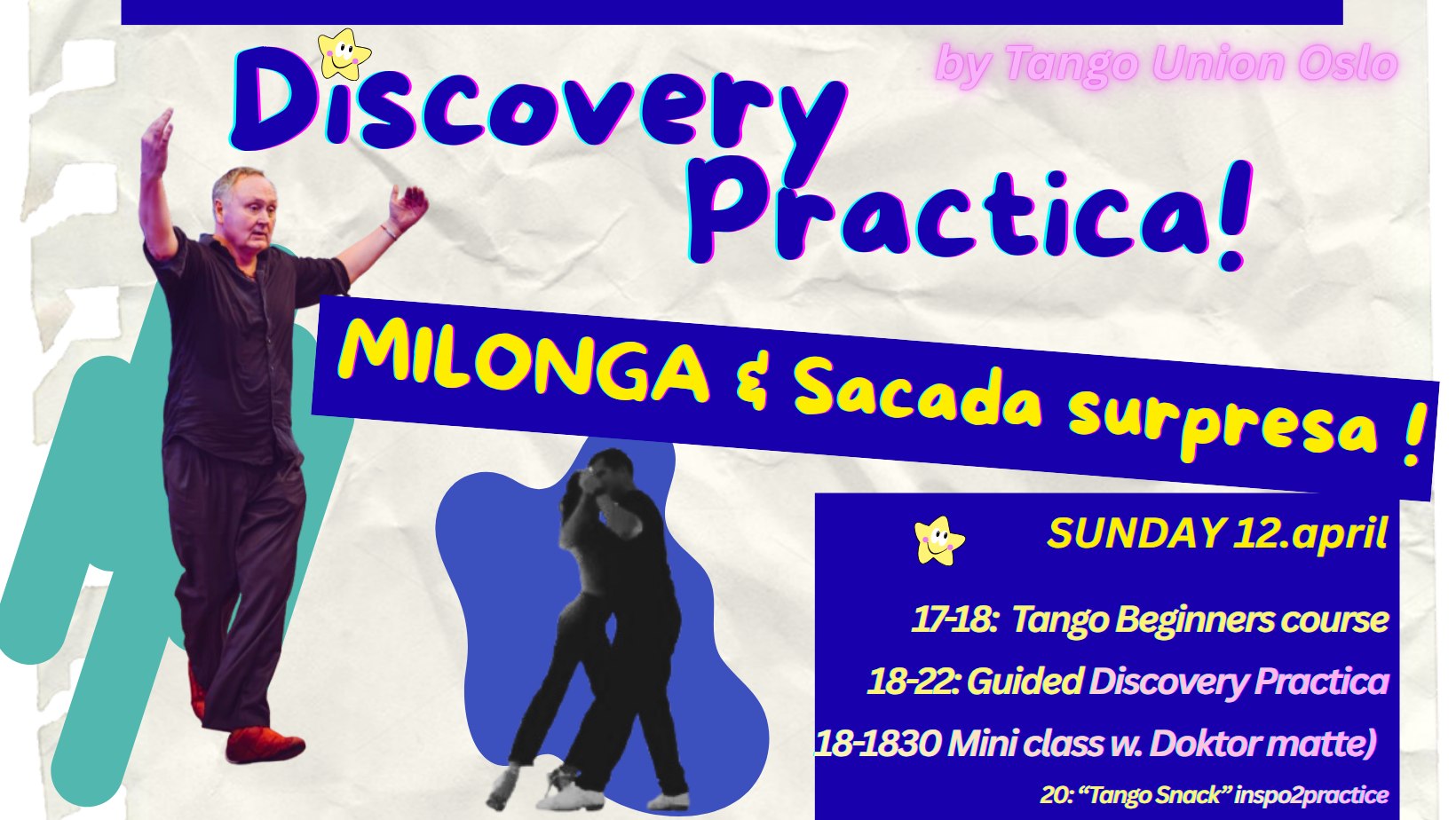 12.April Discovery Practica w. Doktor Matte! (almost-free tango beginnersclasses)