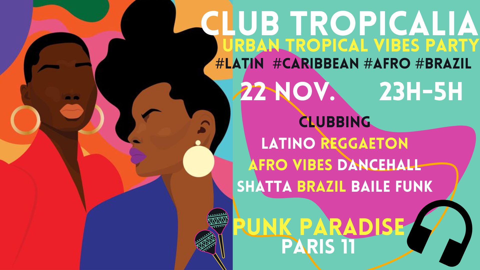 Club Tropicalia ~ Afro vibes, Latino, Caribbean & Brazil Party à Paris 11 !!