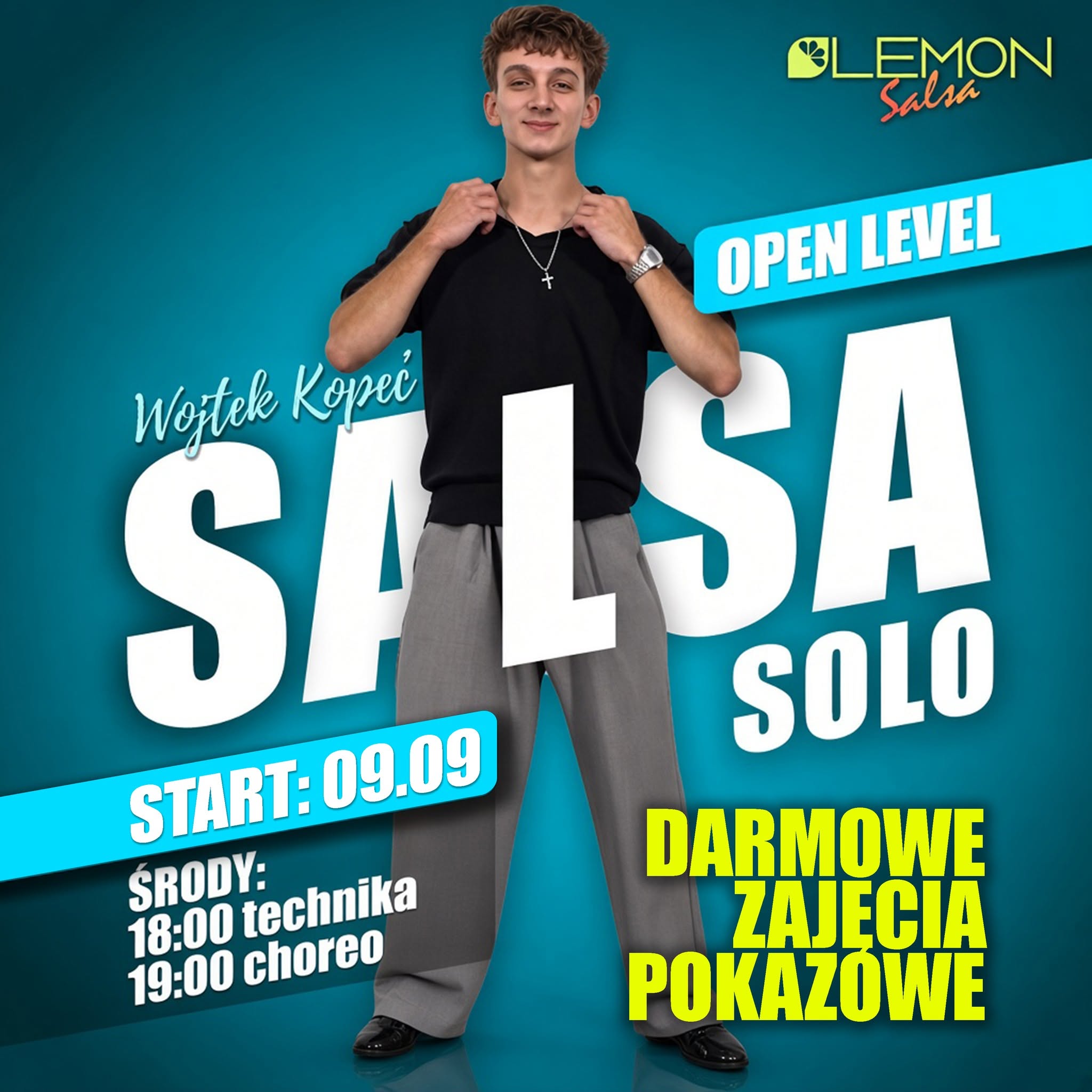 DARMOWE ZAJĘCIA Technika Salsy & Choreo, poziom OPEN, dla tańczących!