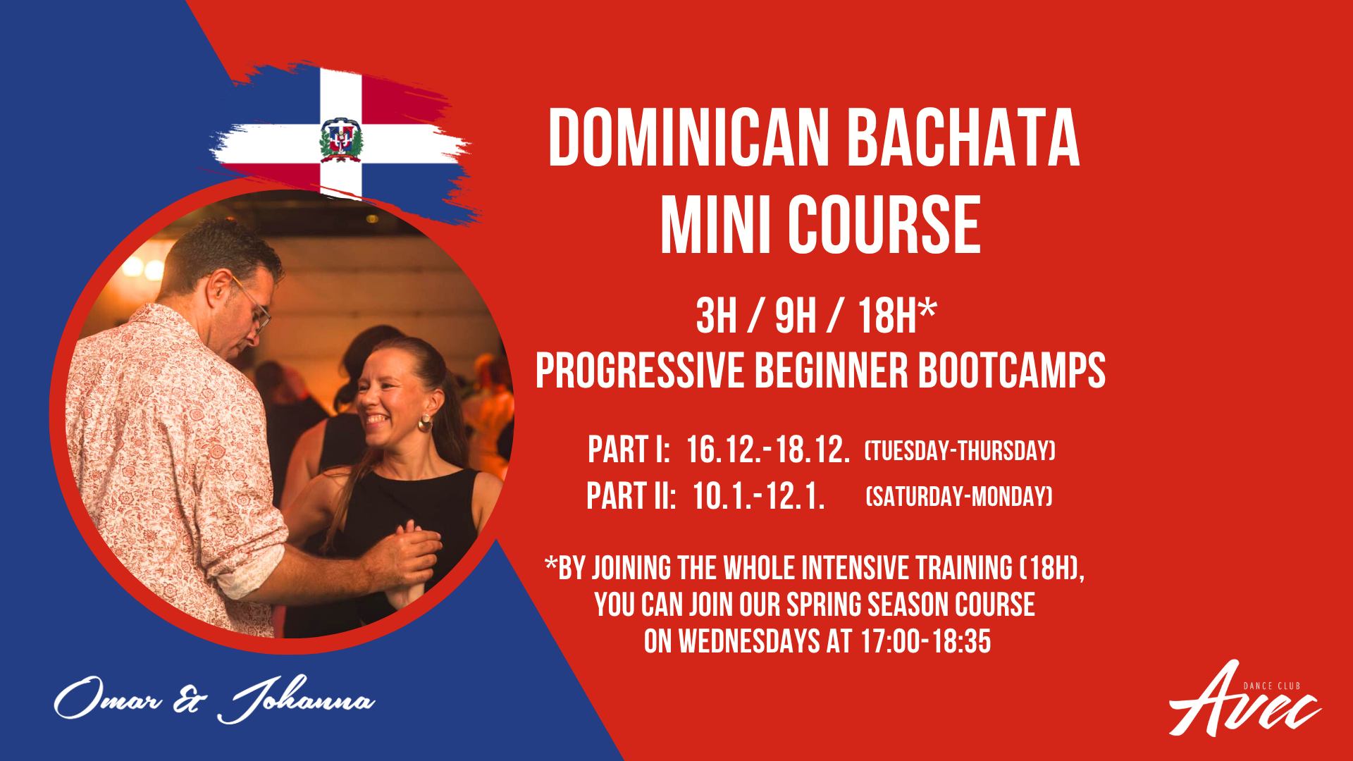 Dominican Bachata Mini Course (3h 9h 18h) - PART I