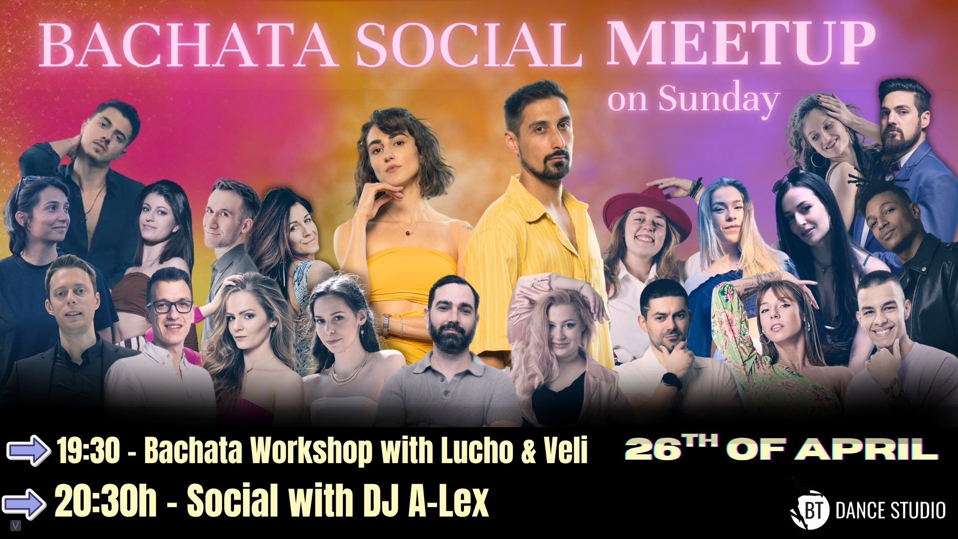 🤩 Bachata Social Meetuр: Безплатен урок с Лъчо и Велина + бачата парти 🤩