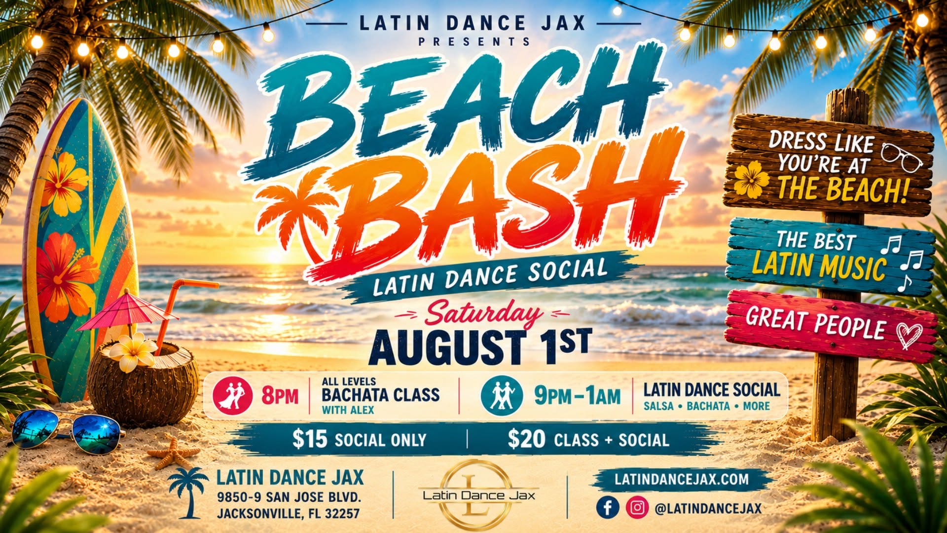 Beach Bash Themed Latin Social - LDJ