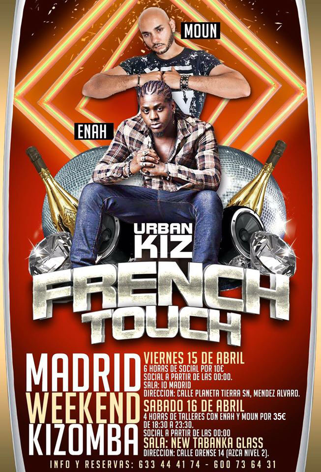 URBAN KIZ MASTERS EN MADRID (ENAH & MOUN) -15 y 16 de ABRIL EN IO MADRID Y NEW TABANKA