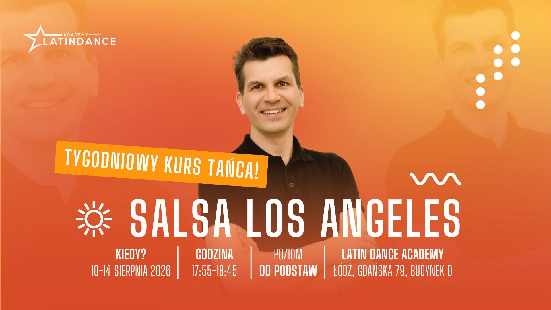 Kurs Wakacyjny w LDA - Salsa Los Angeles od podstaw! 10-14 sierpnia '26