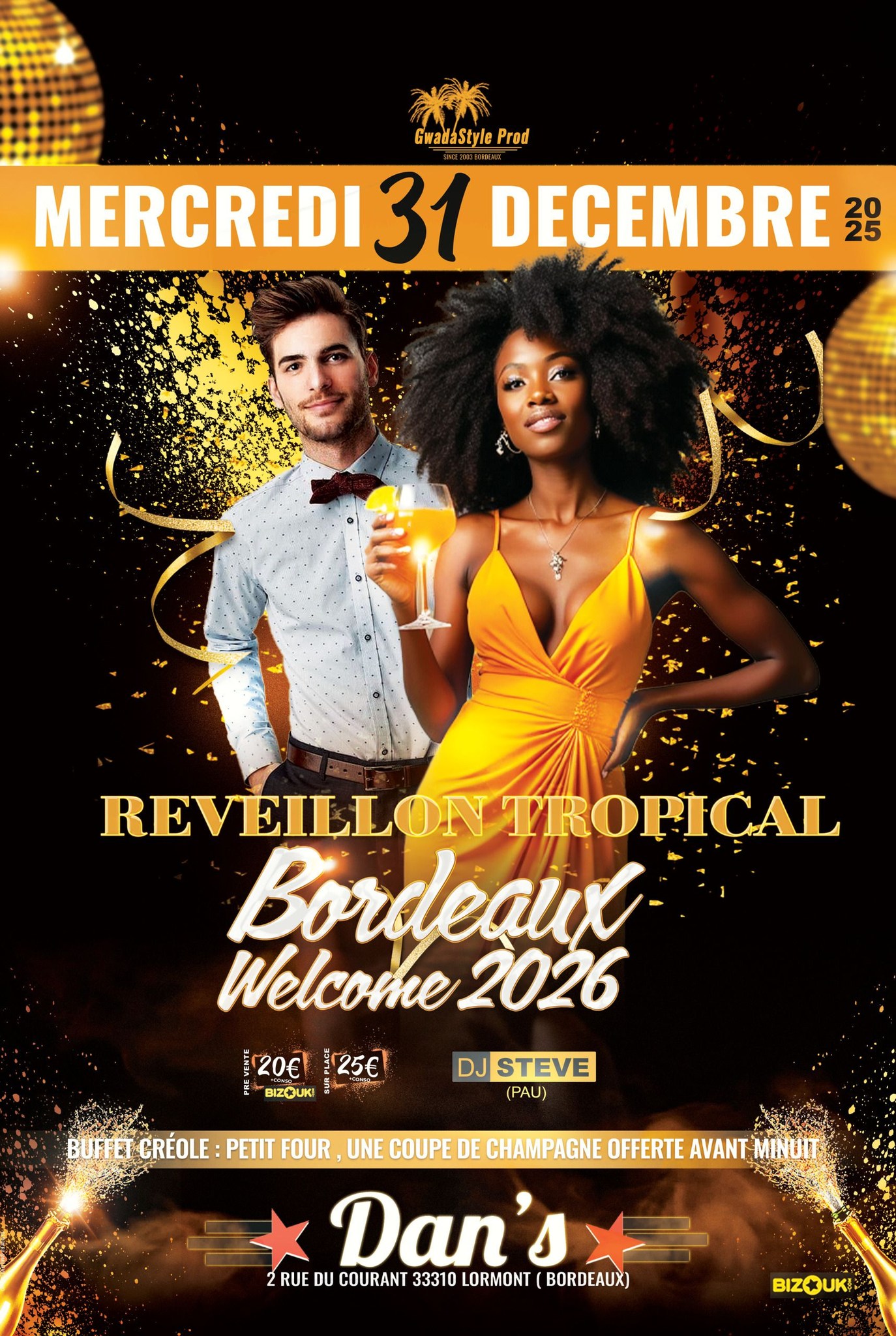 °•☆☆ REVEILLON TROPICAL BORDEAUX 2026 ☆☆•° DJ STEVE