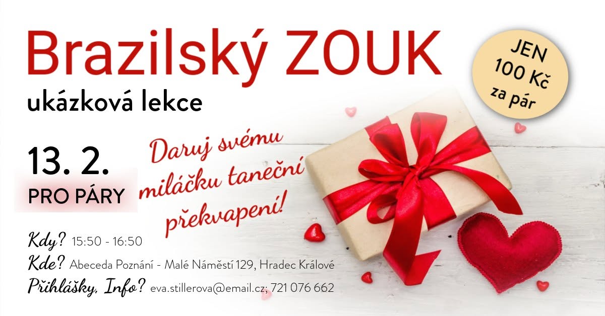 Brazilský ZOUK - ukázková lekce pro PÁRY