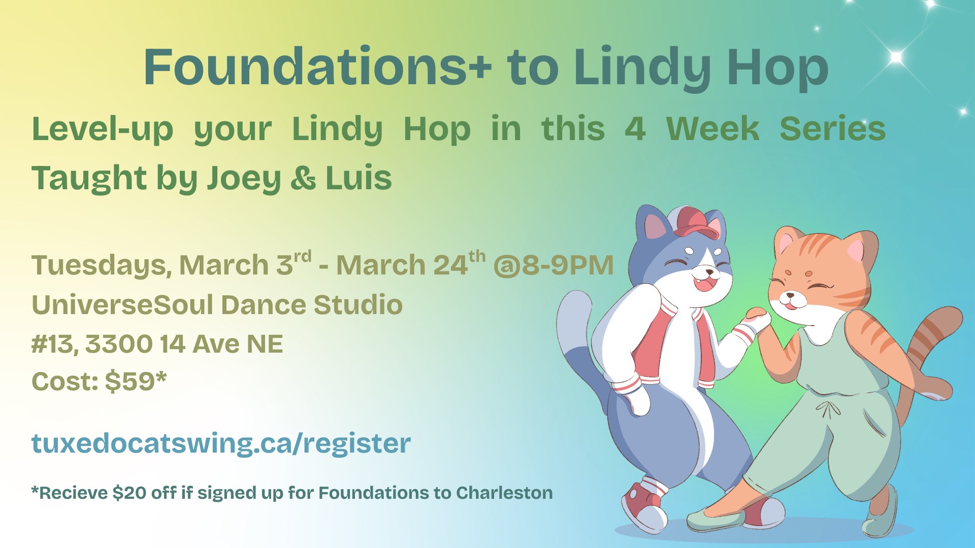 Foundations+ to Lindy Hop - Four Week Swing Dance Series
