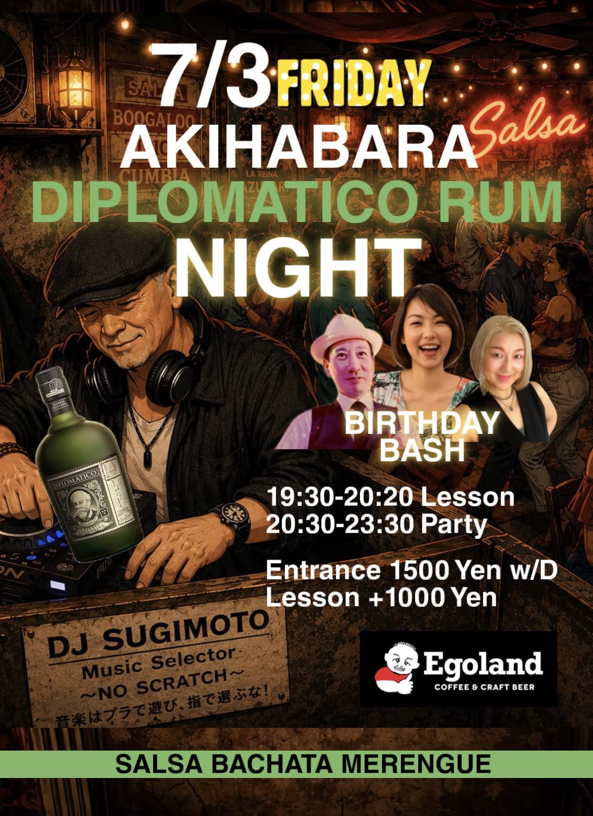 Akihabara Diplomatico Rum Night w DJ Sugimoto