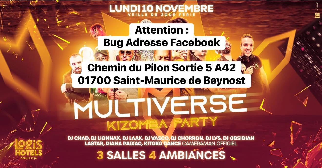 Lundi 10 Novembre (veille ferie) - Multiverse Kizomba Party - Edition 1