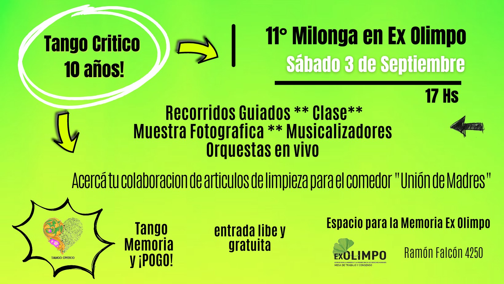 11va Milonga en Ex Olimpo