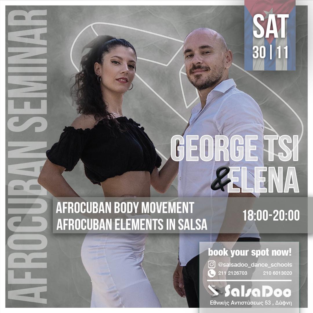 AfroCuban 2hrs Seminar with George & Elena at SalsaDoo